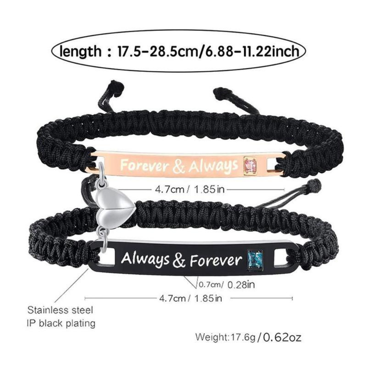 Magnetic Hearts Couples Bracelet