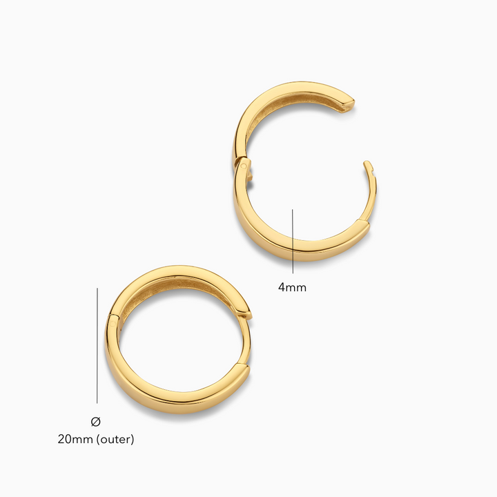 Gia Hoops | White Gold